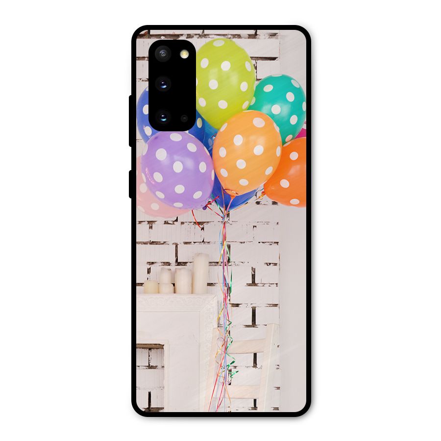 Party Balloons Metal Back Case for Galaxy S20