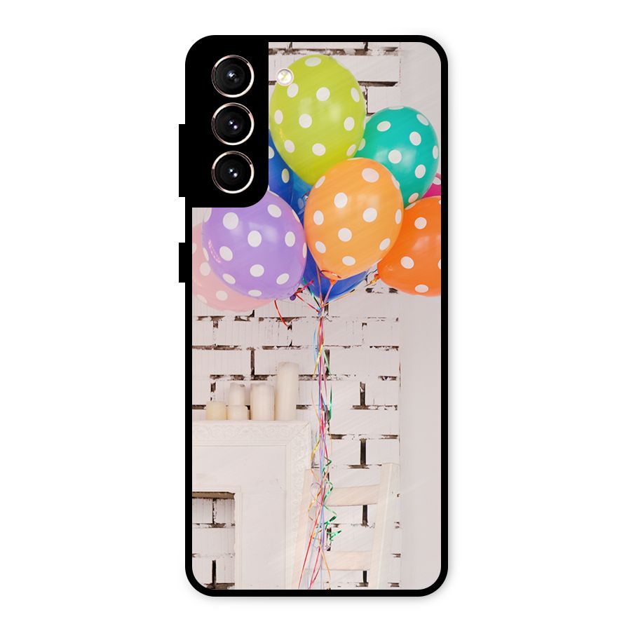 Party Balloons Metal Back Case for Galaxy S21 5G