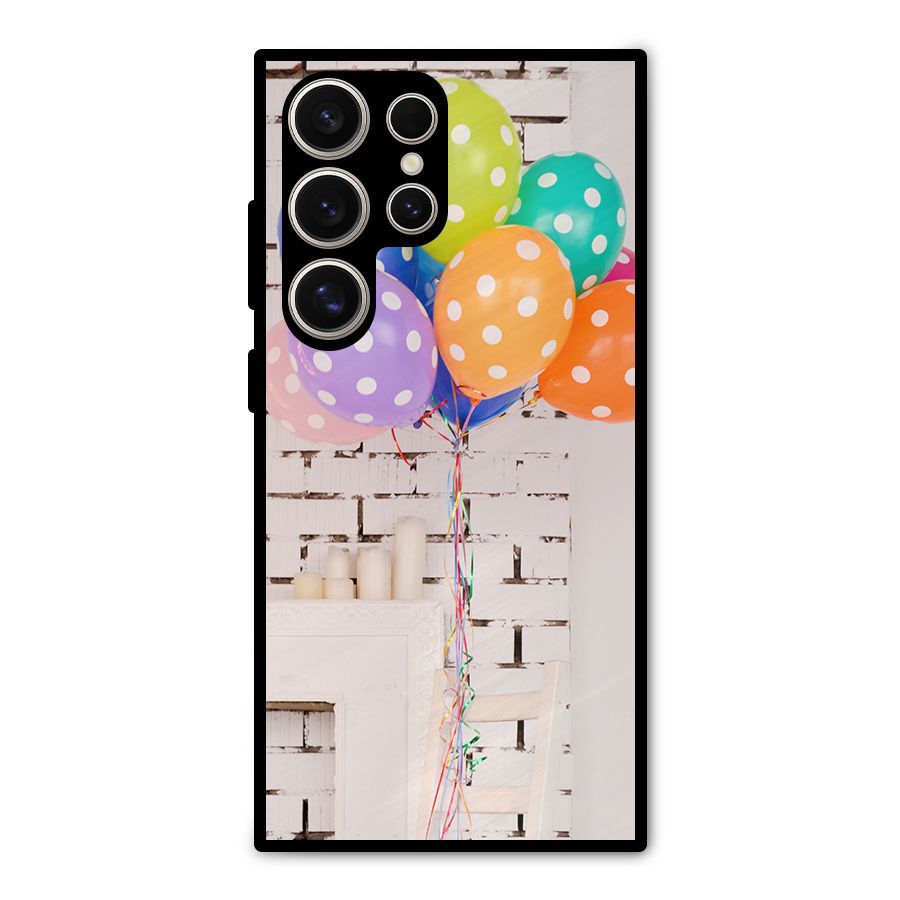 Party Balloons Metal Back Case for Galaxy S24 Ultra