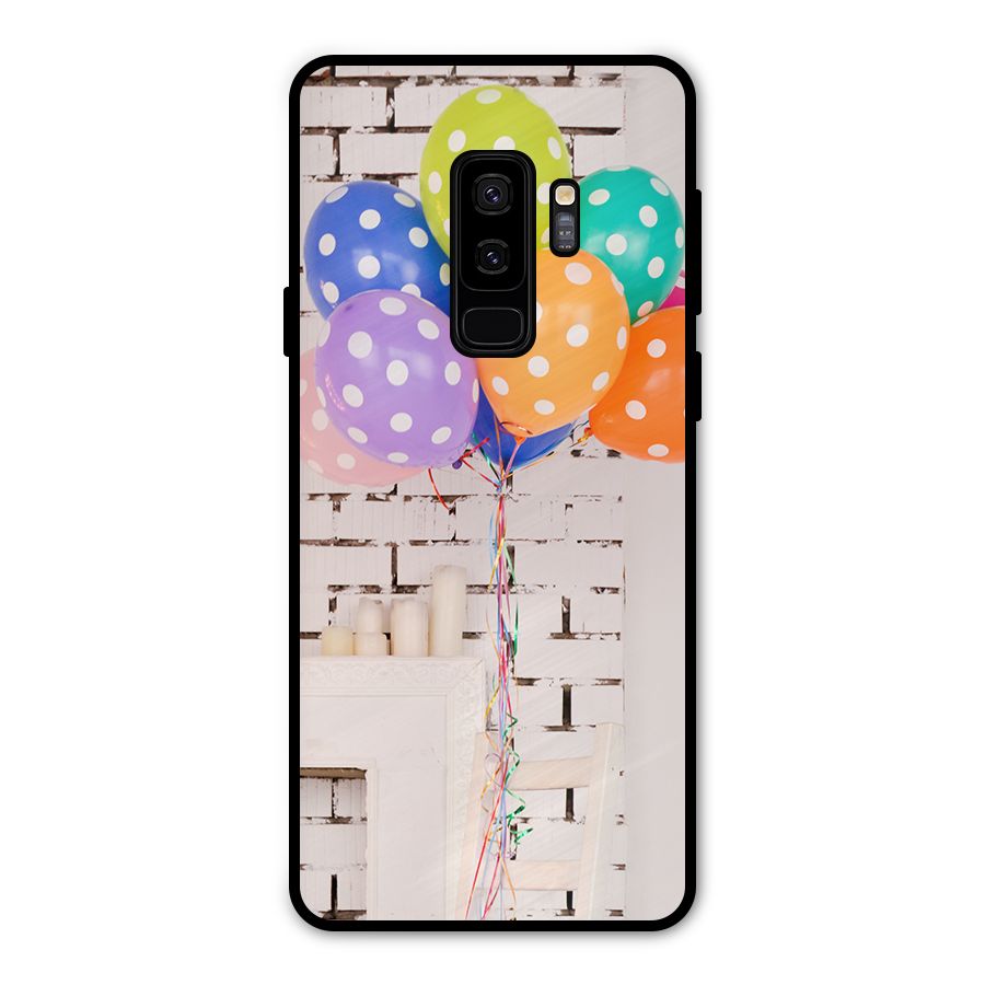 Party Balloons Metal Back Case for Galaxy S9 Plus