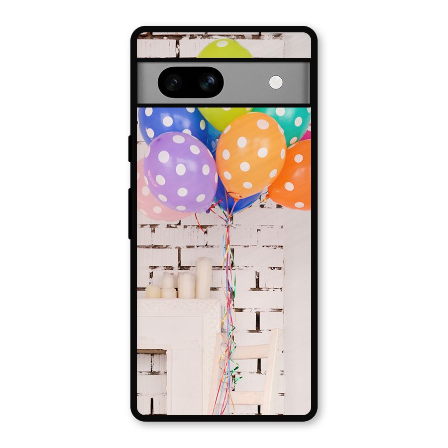 Party Balloons Metal Back Case for Google Pixel 7a