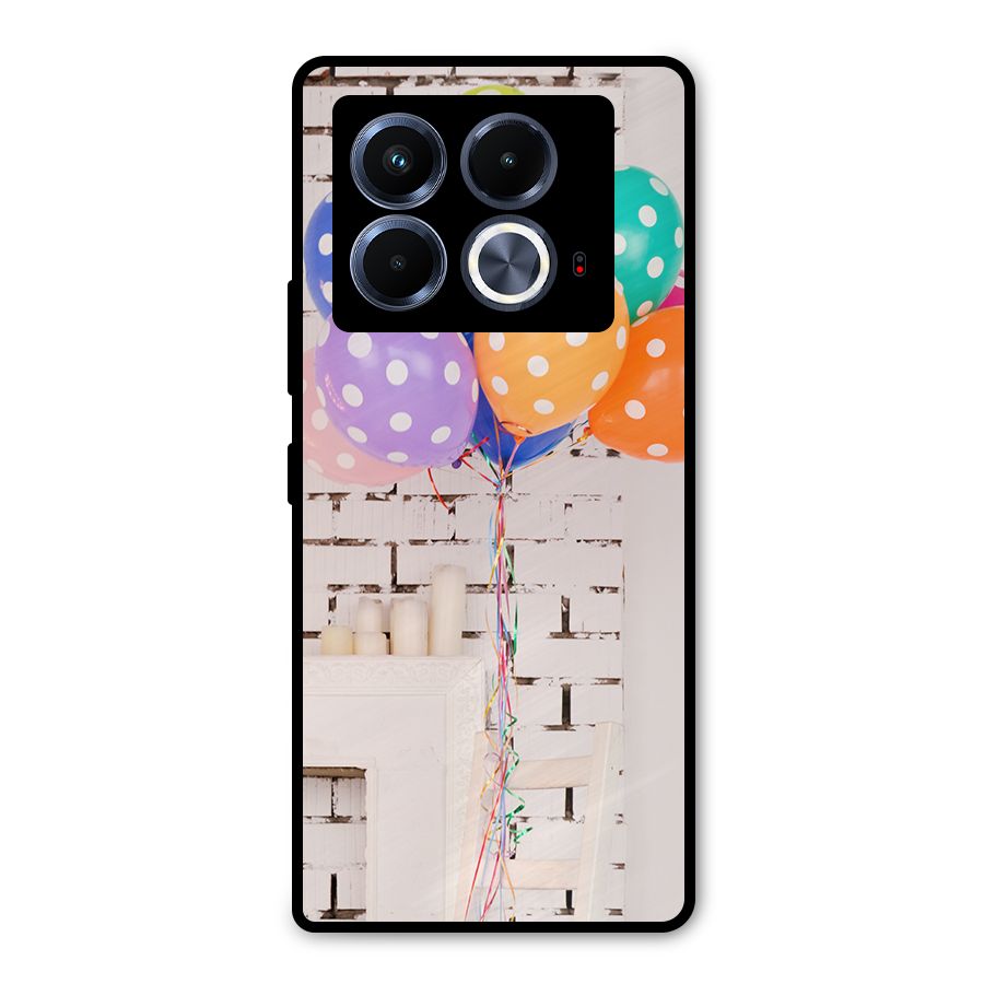 Party Balloons Metal Back Case for Infinix Note 40 5G