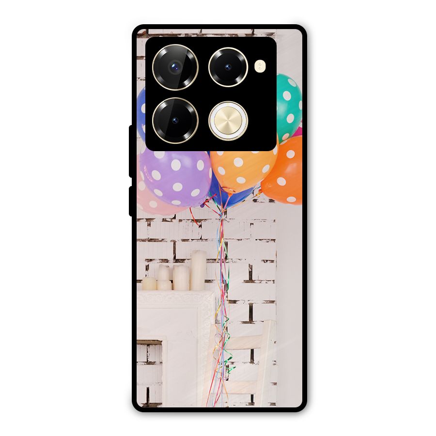 Party Balloons Metal Back Case for Infinix Note 40 Pro Plus