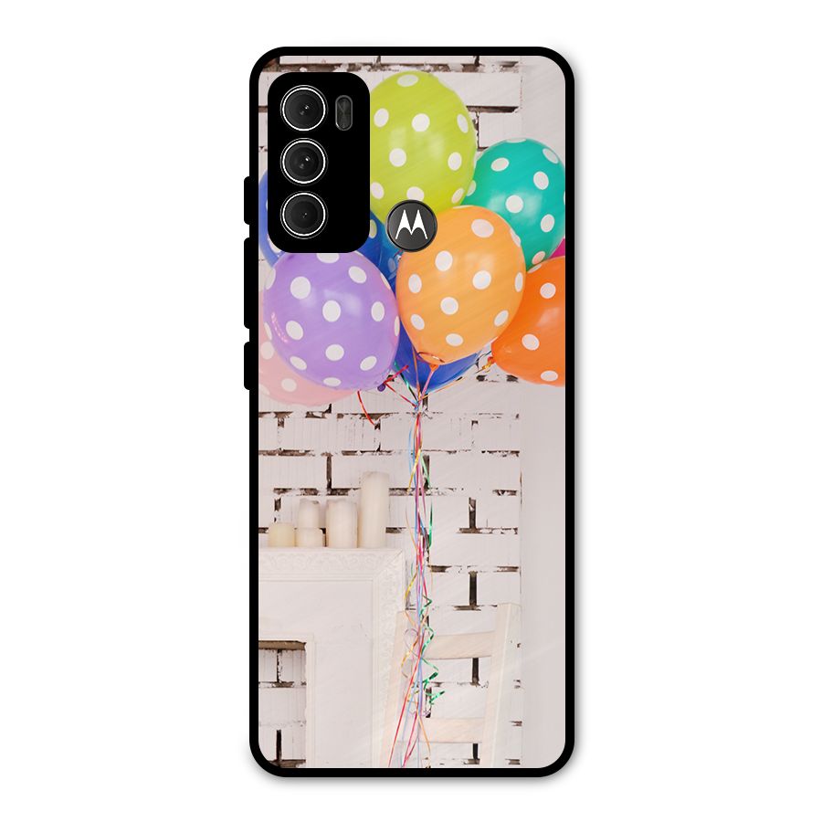 Party Balloons Metal Back Case for Moto G60