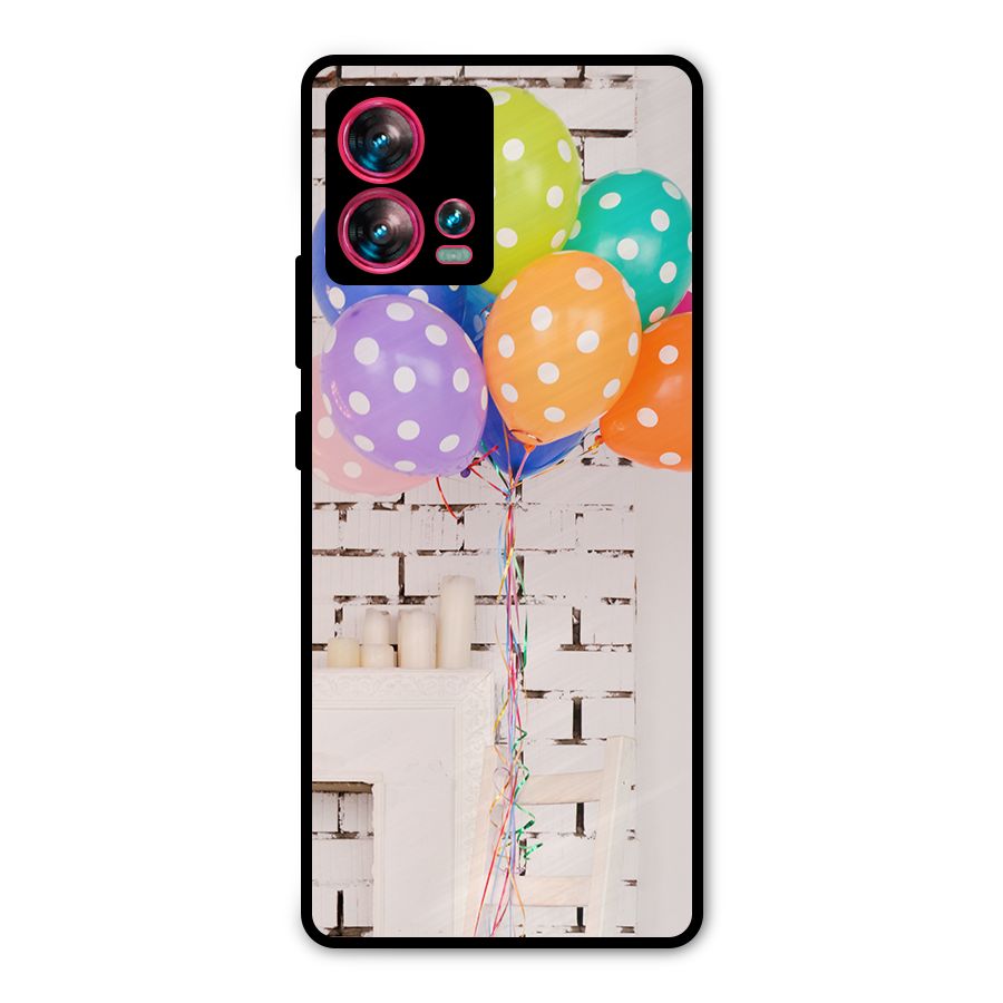 Party Balloons Metal Back Case for Motorola Edge 30 Fusion