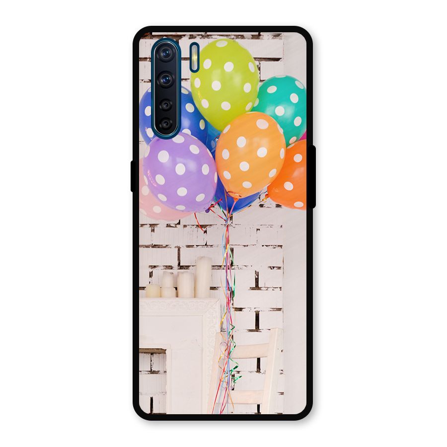 Party Balloons Metal Back Case for Oppo F15