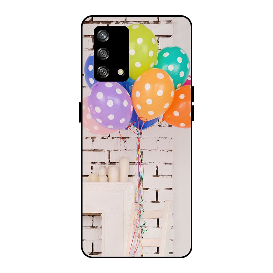 Party Balloons Metal Back Case for Oppo F19
