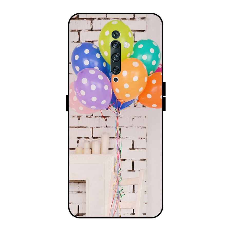 Party Balloons Metal Back Case for Oppo Reno2 F