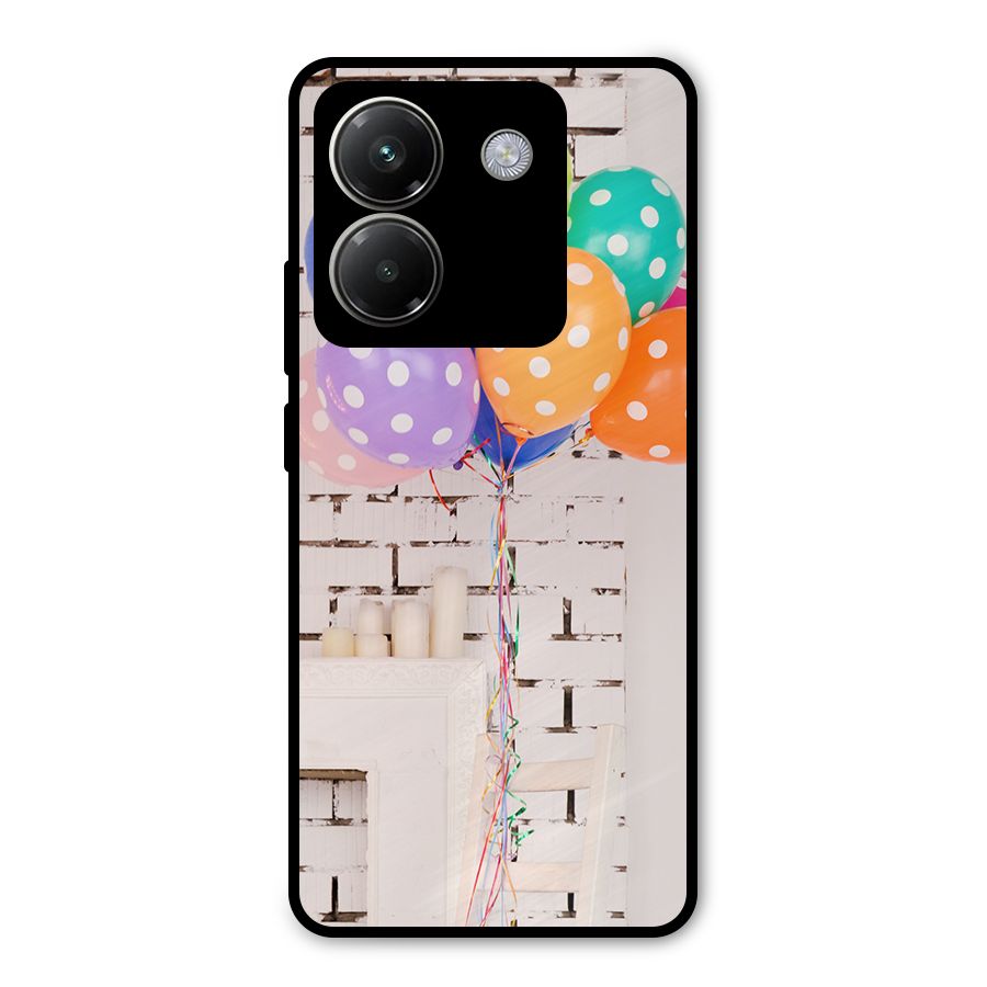 Party Balloons Metal Back Case for Poco M7 Pro 5G