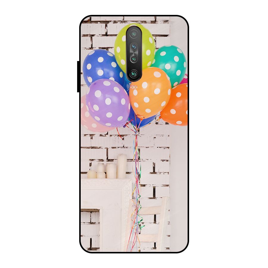 Party Balloons Metal Back Case for Poco X2