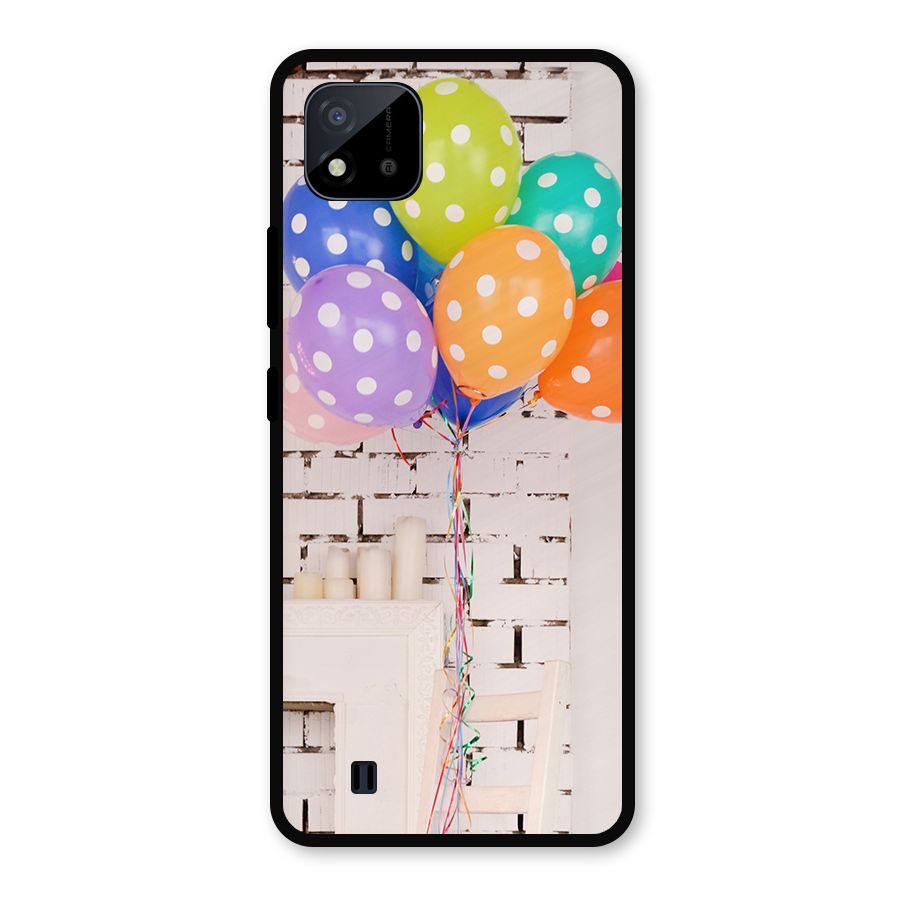 Party Balloons Metal Back Case for Realme C11 2021