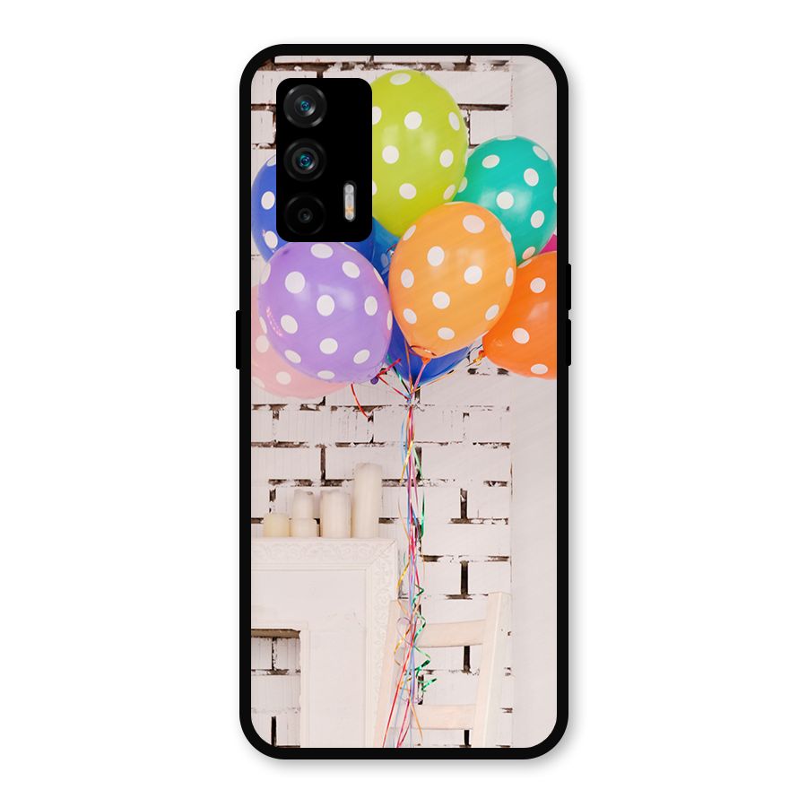 Party Balloons Metal Back Case for Realme GT 5G
