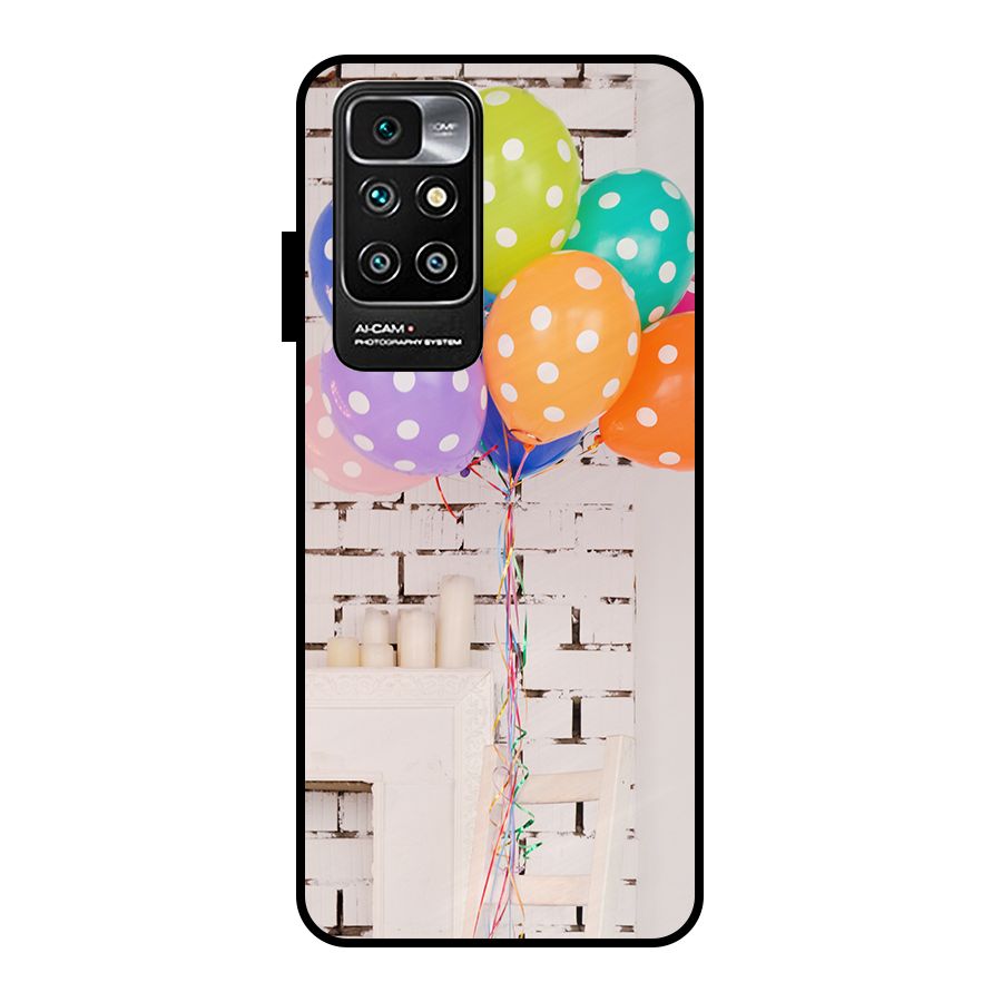 Party Balloons Metal Back Case for Redmi 10 Prime