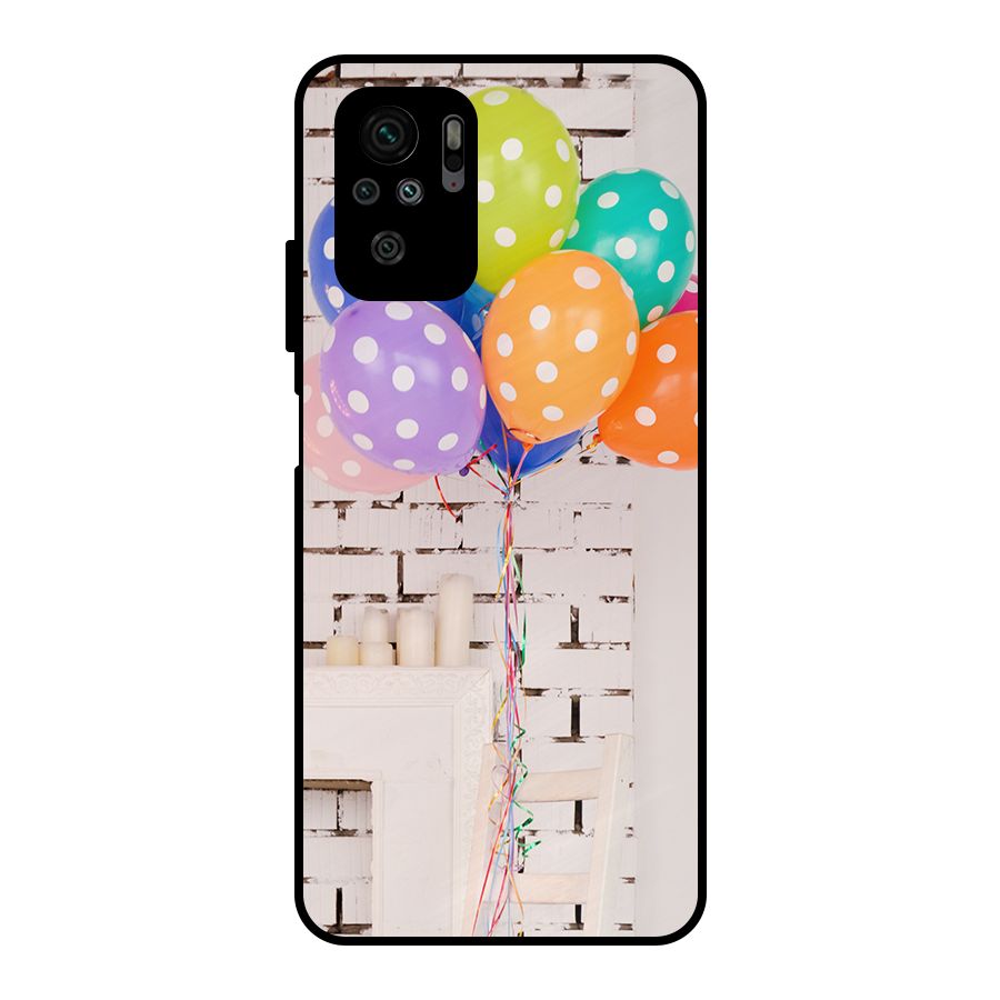 Party Balloons Metal Back Case for Redmi Note 10S