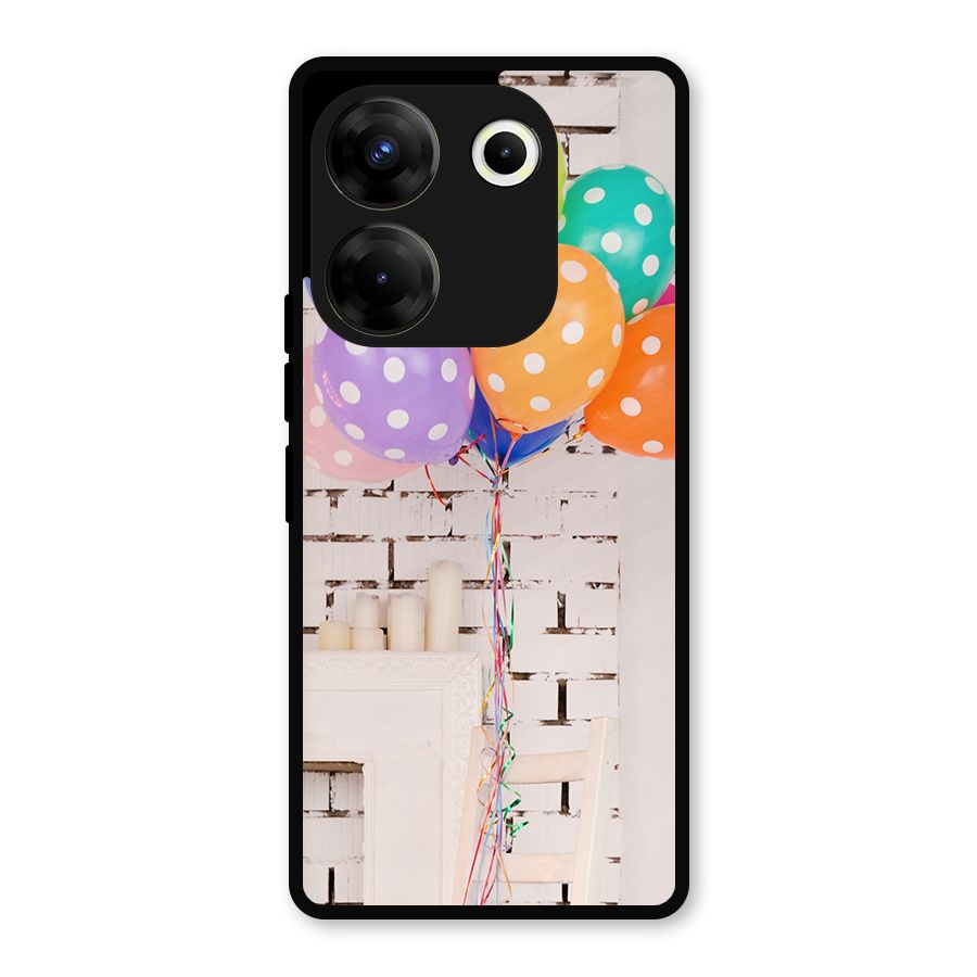 Party Balloons Metal Back Case for Tecno Camon 20