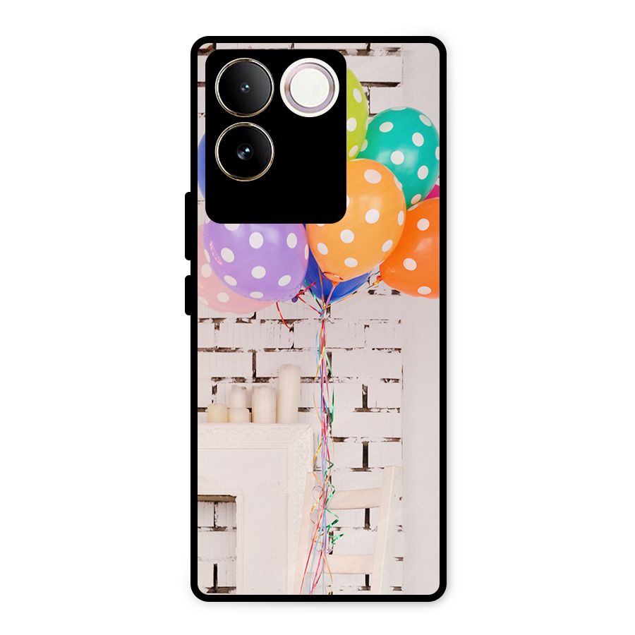 Party Balloons Metal Back Case for Vivo T2 Pro