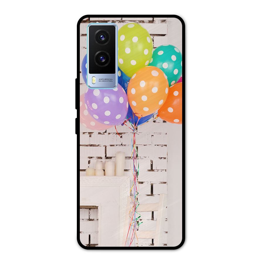 Party Balloons Metal Back Case for Vivo V21e 5G