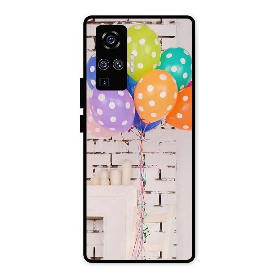 Party Balloons Metal Back Case for Vivo X50 Pro