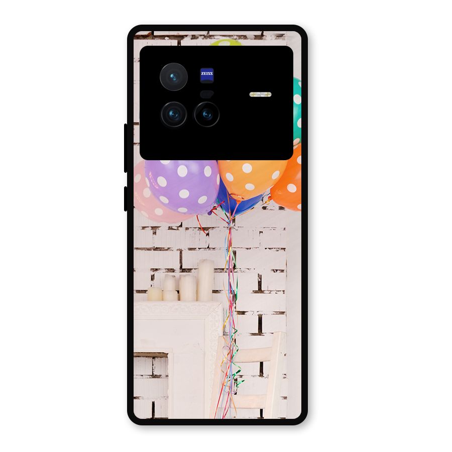 Party Balloons Metal Back Case for Vivo X80
