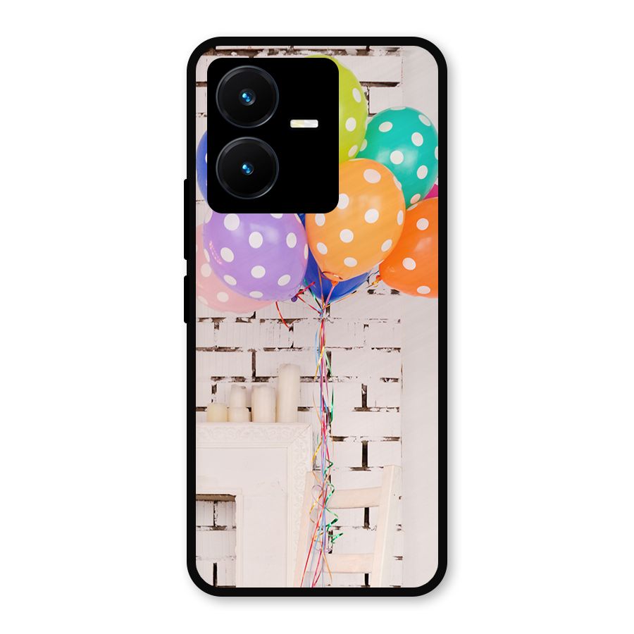 Party Balloons Metal Back Case for Vivo Y22