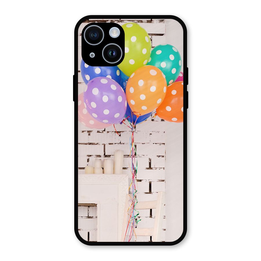 Party Balloons Metal Back Case for iPhone 14