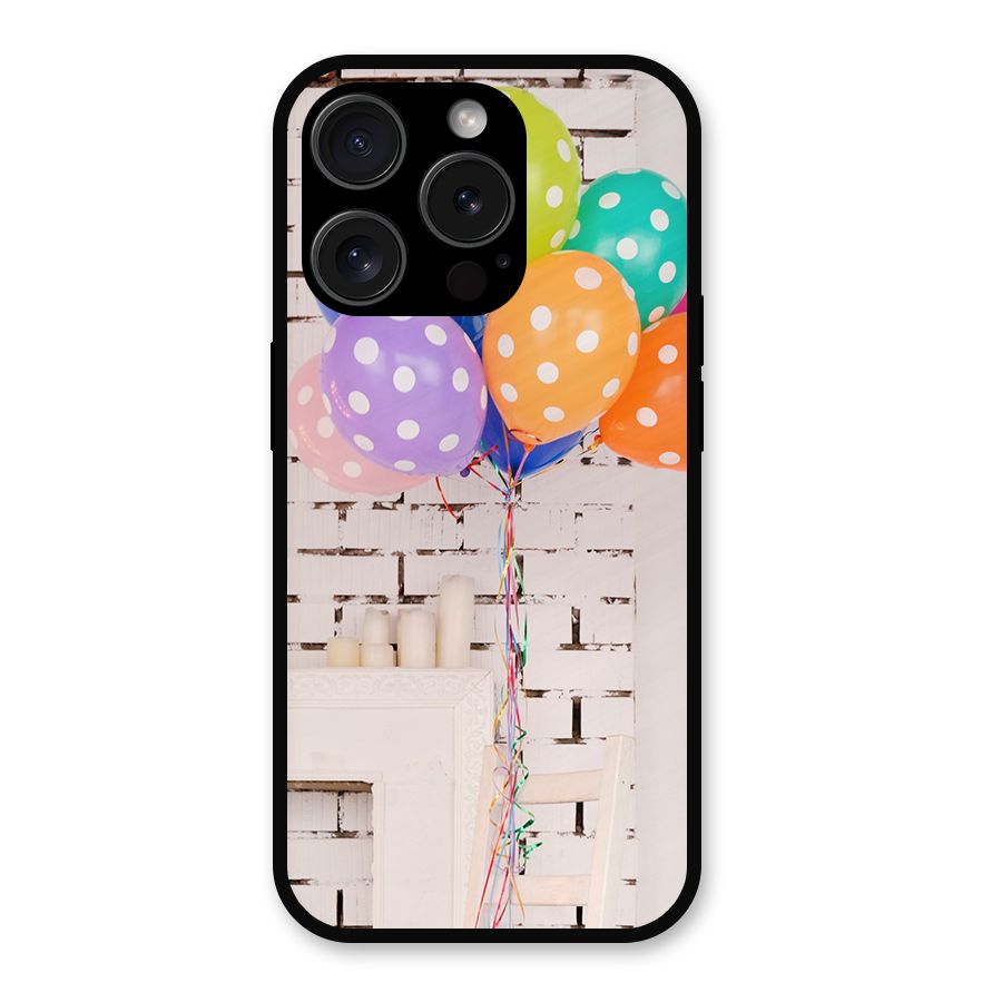Party Balloons Metal Back Case for iPhone 15 Pro