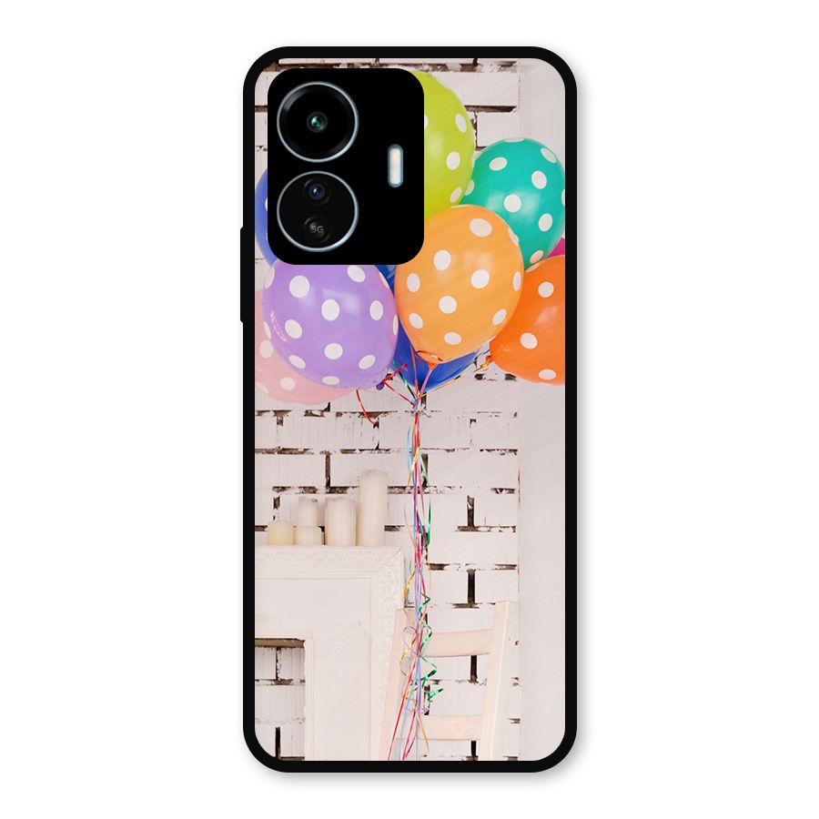 Party Balloons Metal Back Case for vivo iQOO Z6 Lite 5G