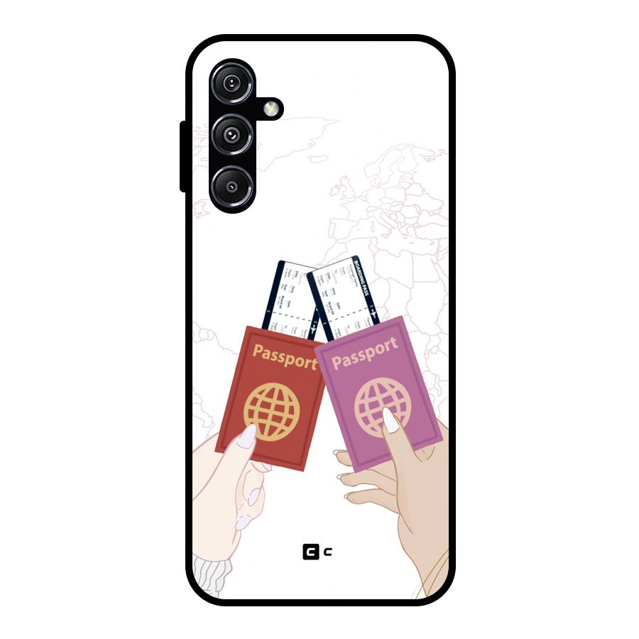Passport Drive Glass Back Case for Galaxy M34 5G