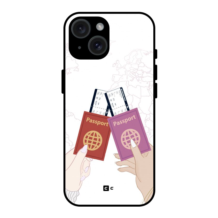 Passport Drive Glass Back Case for iPhone 15