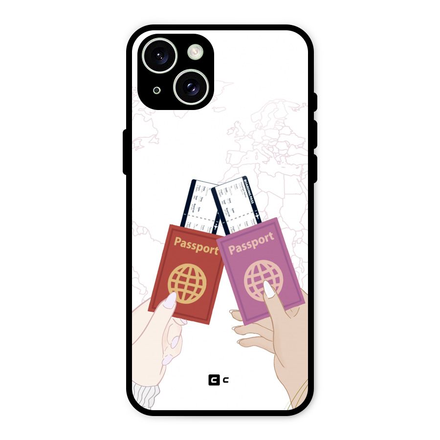 Passport Drive Glass Back Case for iPhone 15 Plus