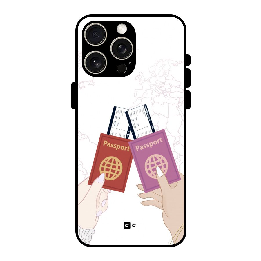 Passport Drive Glass Back Case for iPhone 15 Pro Max