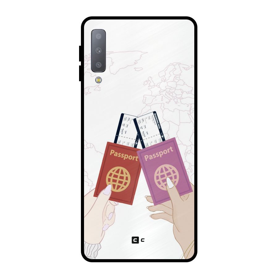 Passport Drive Metal Back Case for Galaxy A7 (2018)