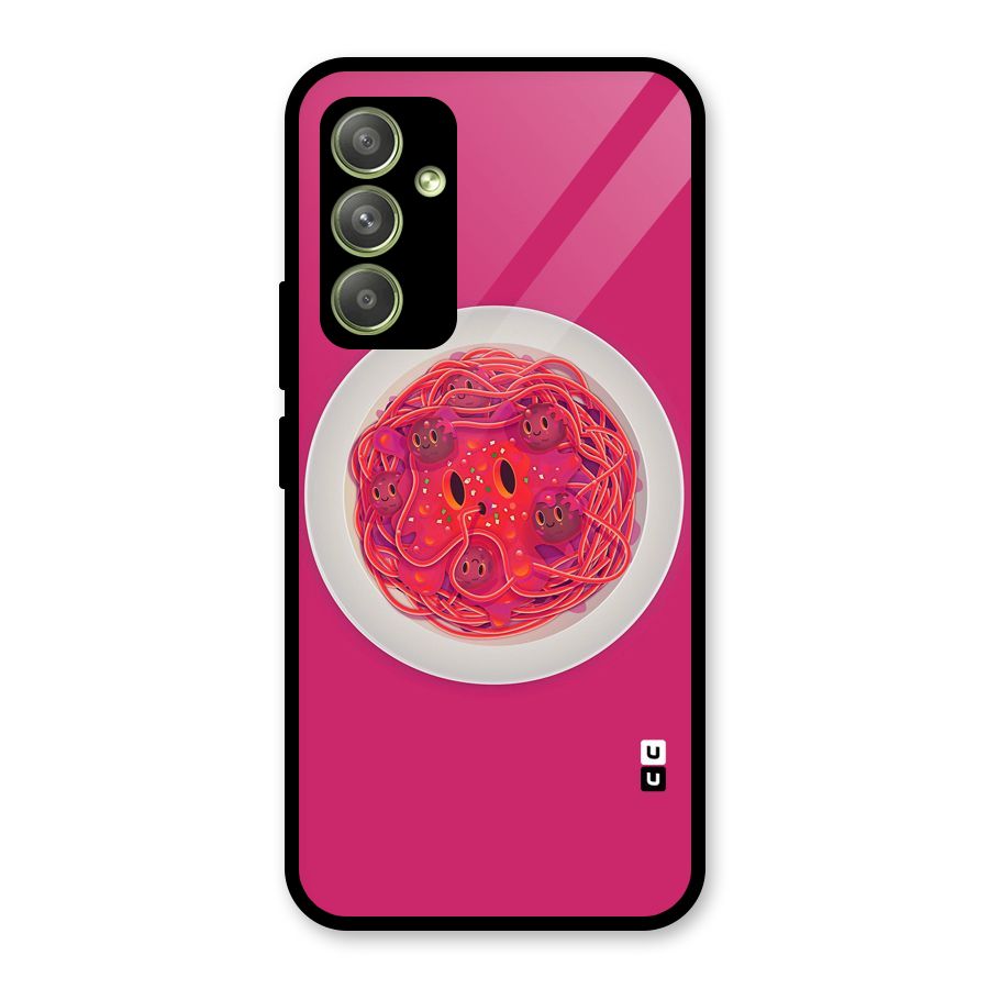 Pasta Cute Glass Back Case for Galaxy A54