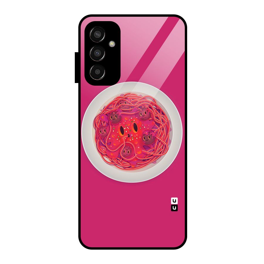 Pasta Cute Glass Back Case for Galaxy F13