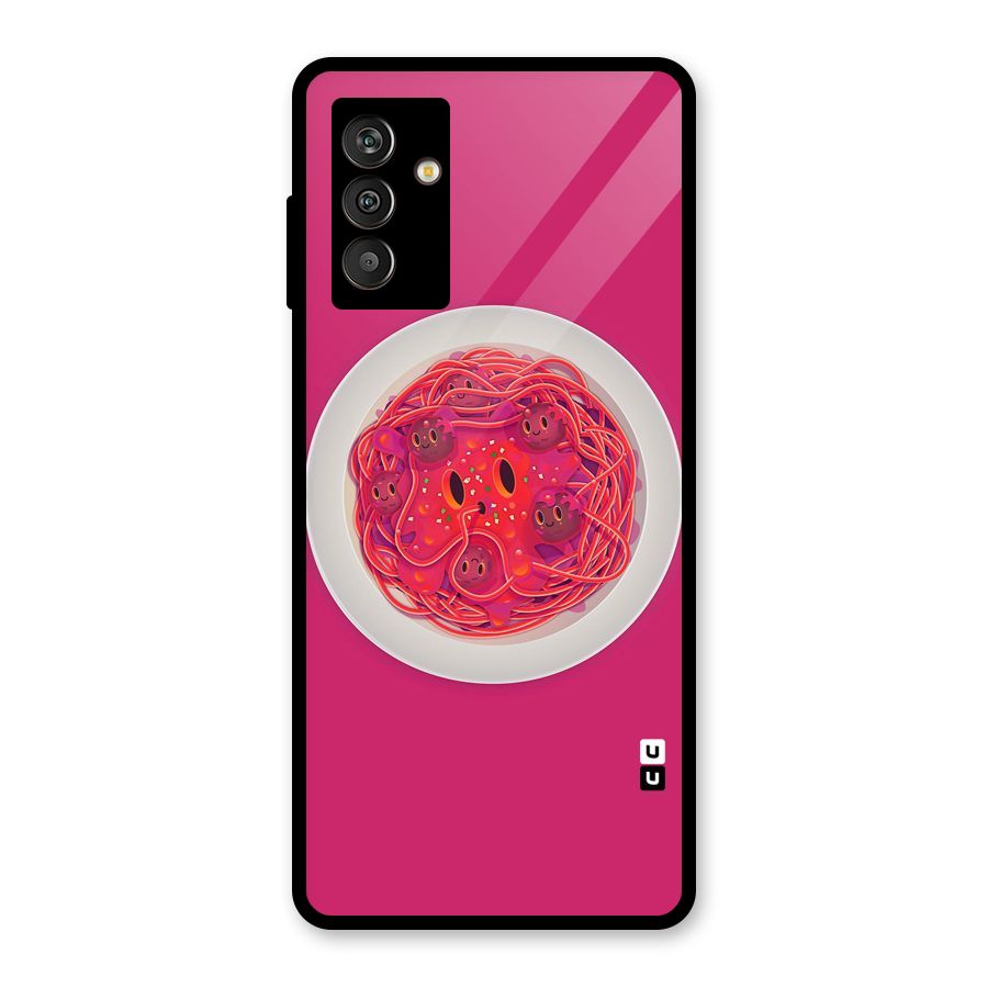 Pasta Cute Glass Back Case for Galaxy M13