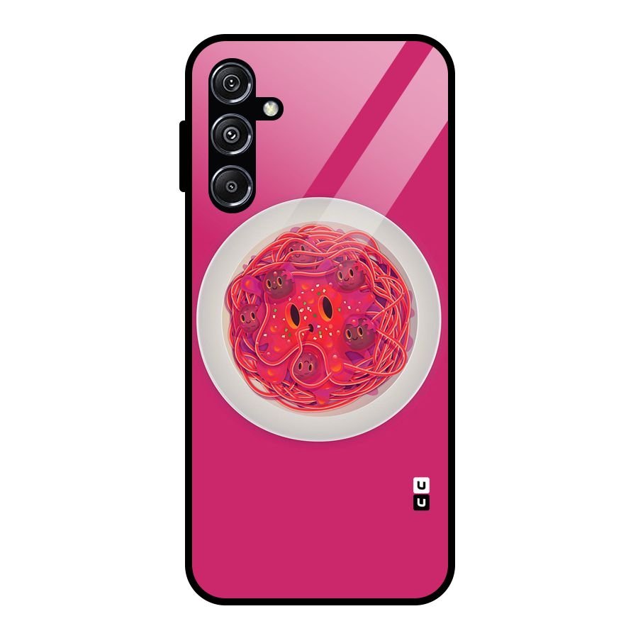 Pasta Cute Glass Back Case for Galaxy M34 5G