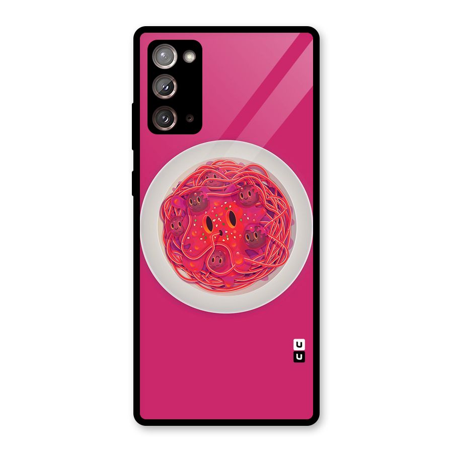Pasta Cute Glass Back Case for Galaxy Note 20