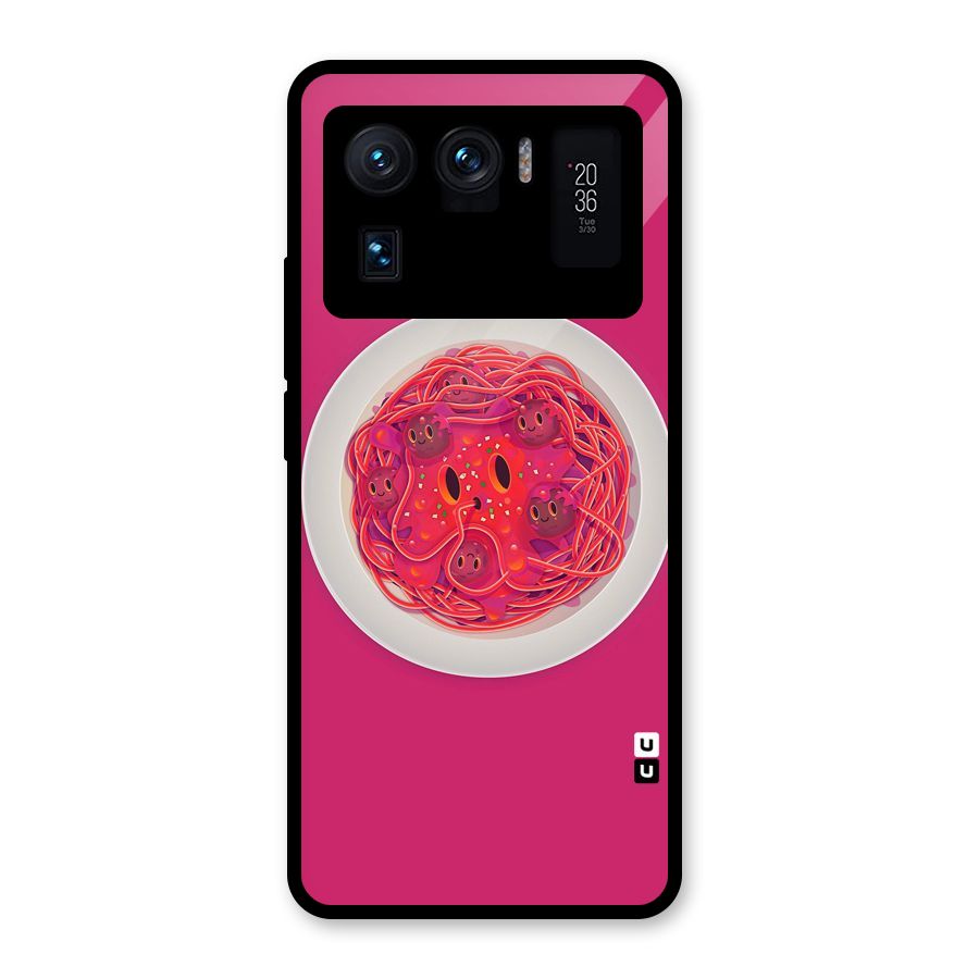 Pasta Cute Glass Back Case for Mi 11 Ultra