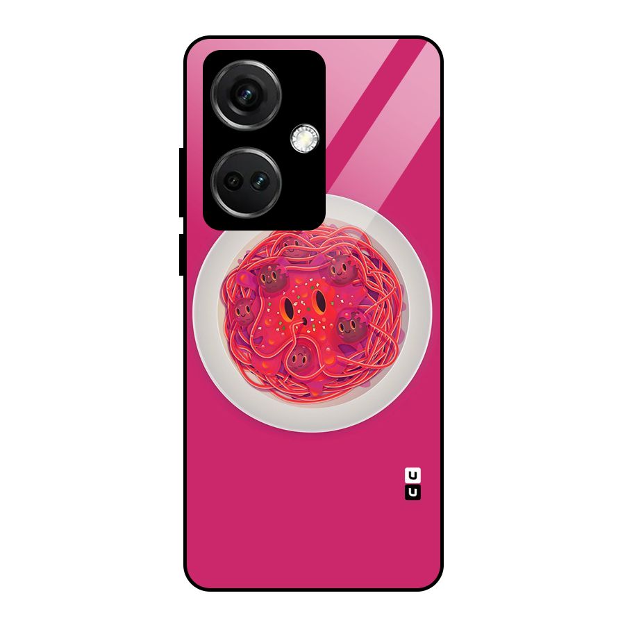 Pasta Cute Glass Back Case for OnePlus Nord CE 3 5G