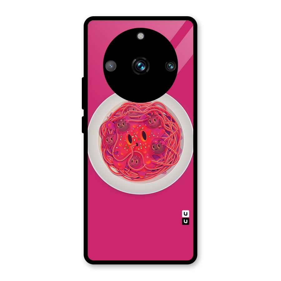 Pasta Cute Glass Back Case for Realme 11 Pro Plus
