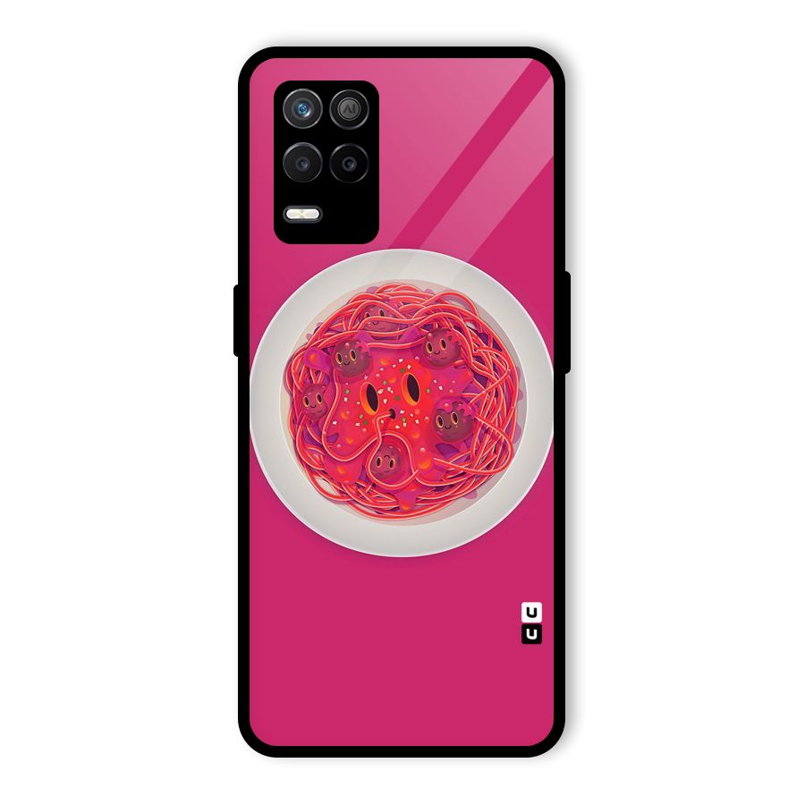 Pasta Cute Glass Back Case for Realme 8s 5G