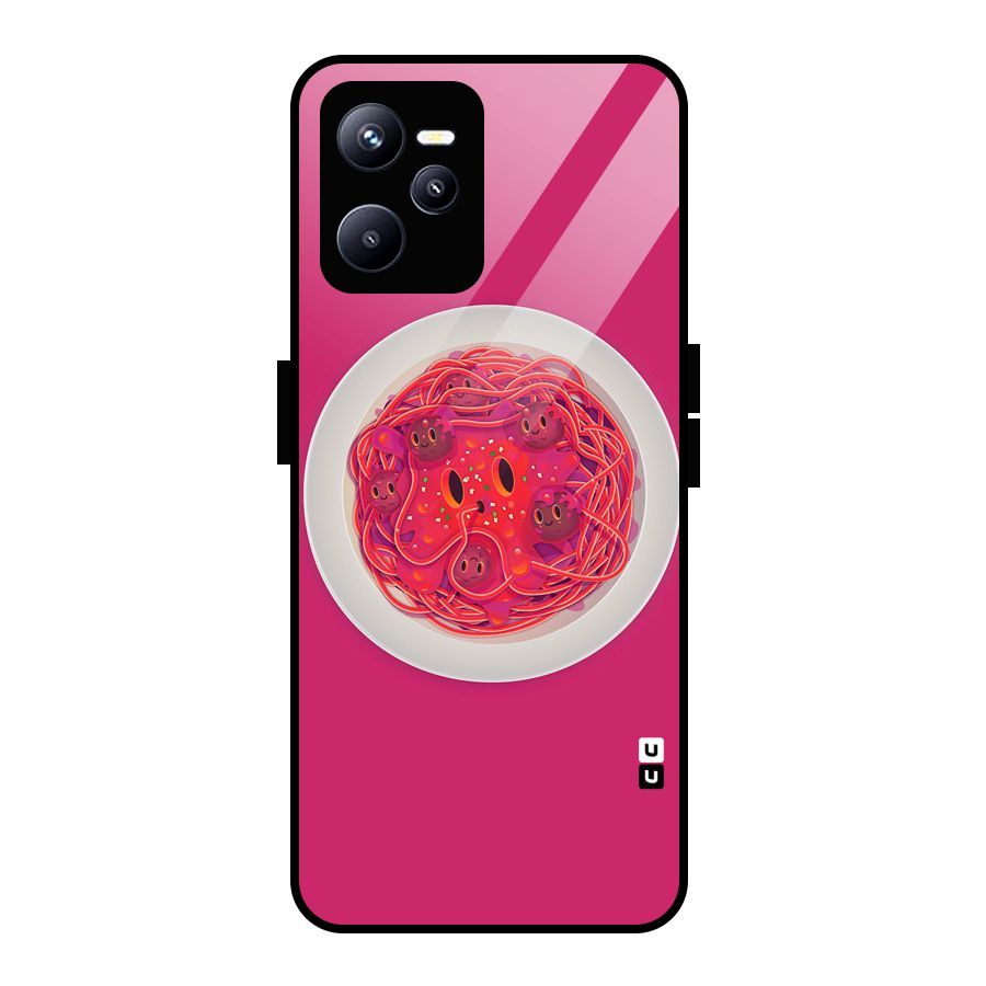 Pasta Cute Glass Back Case for Realme C35