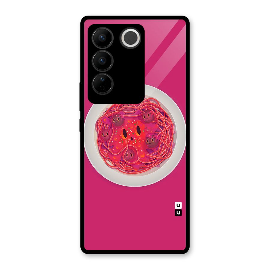 Pasta Cute Glass Back Case for Vivo V27