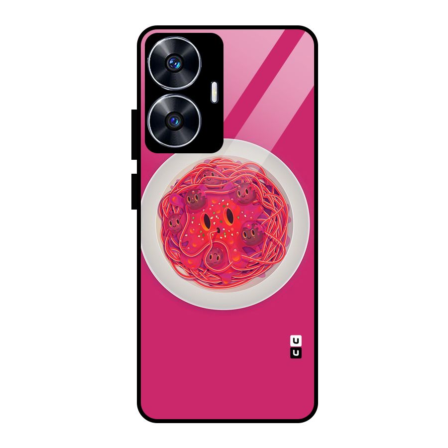 Pasta Cute Glass Back Case for realme C55