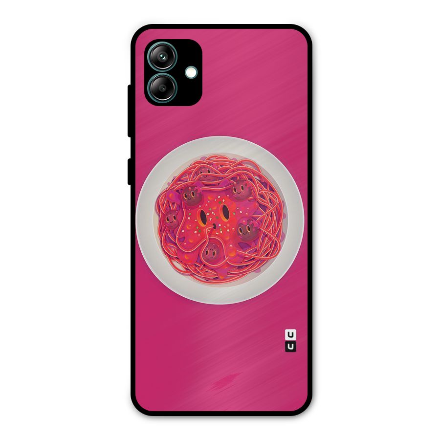 Pasta Cute Metal Back Case for Galaxy A04