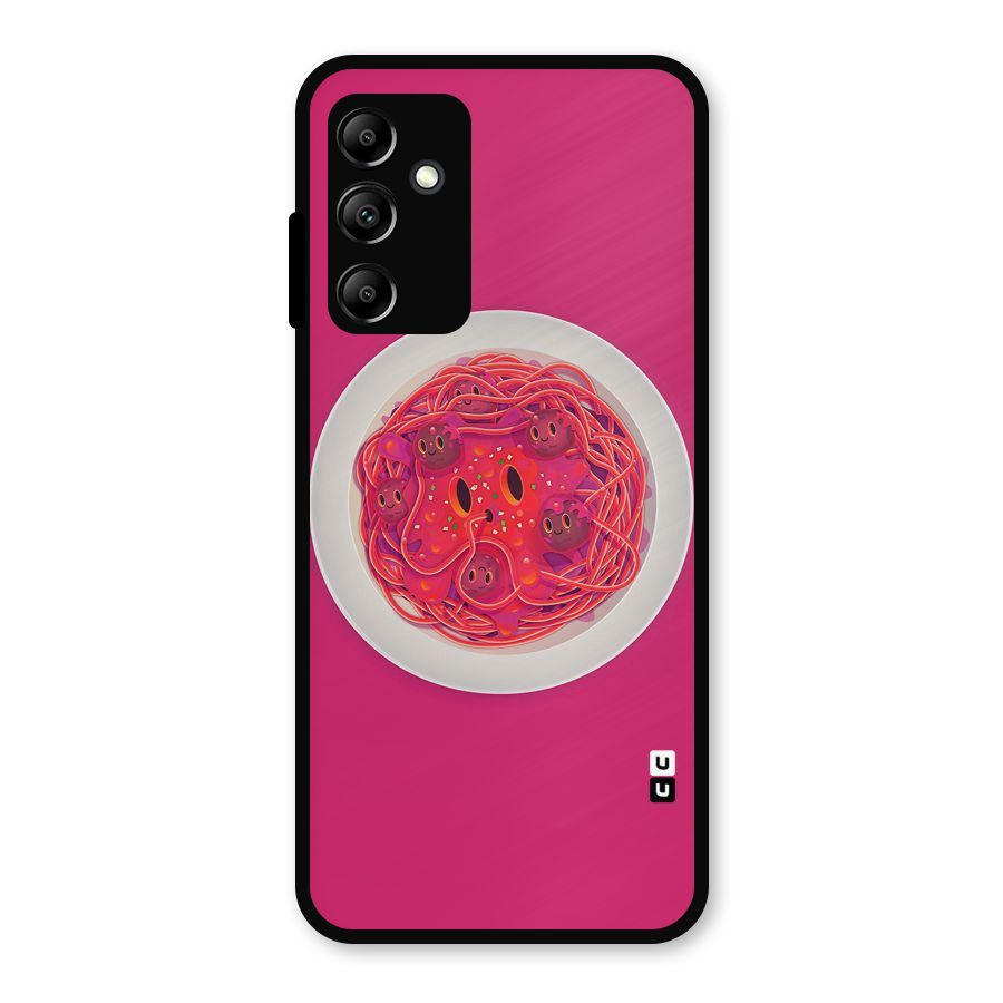 Pasta Cute Metal Back Case for Galaxy A14 5G