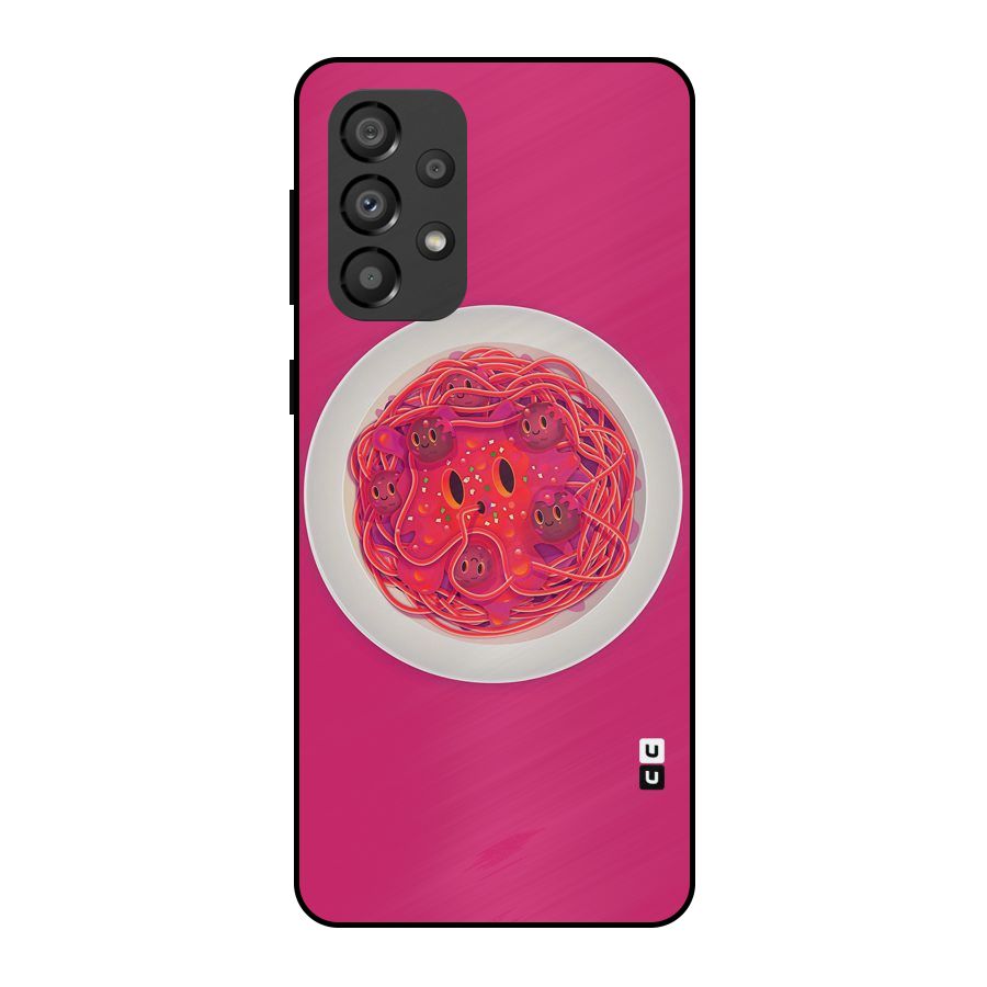 Pasta Cute Metal Back Case for Galaxy A33 5G