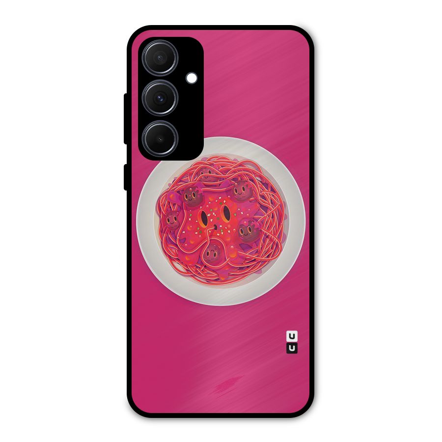 Pasta Cute Metal Back Case for Galaxy A35