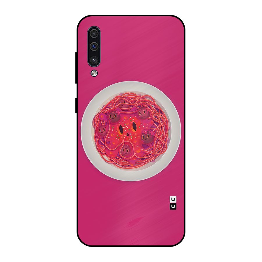 Pasta Cute Metal Back Case for Galaxy A50s