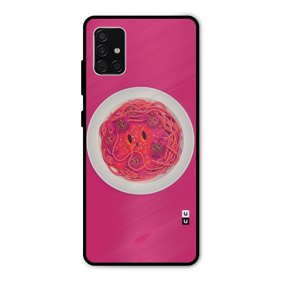 Pasta Cute Metal Back Case for Galaxy A51